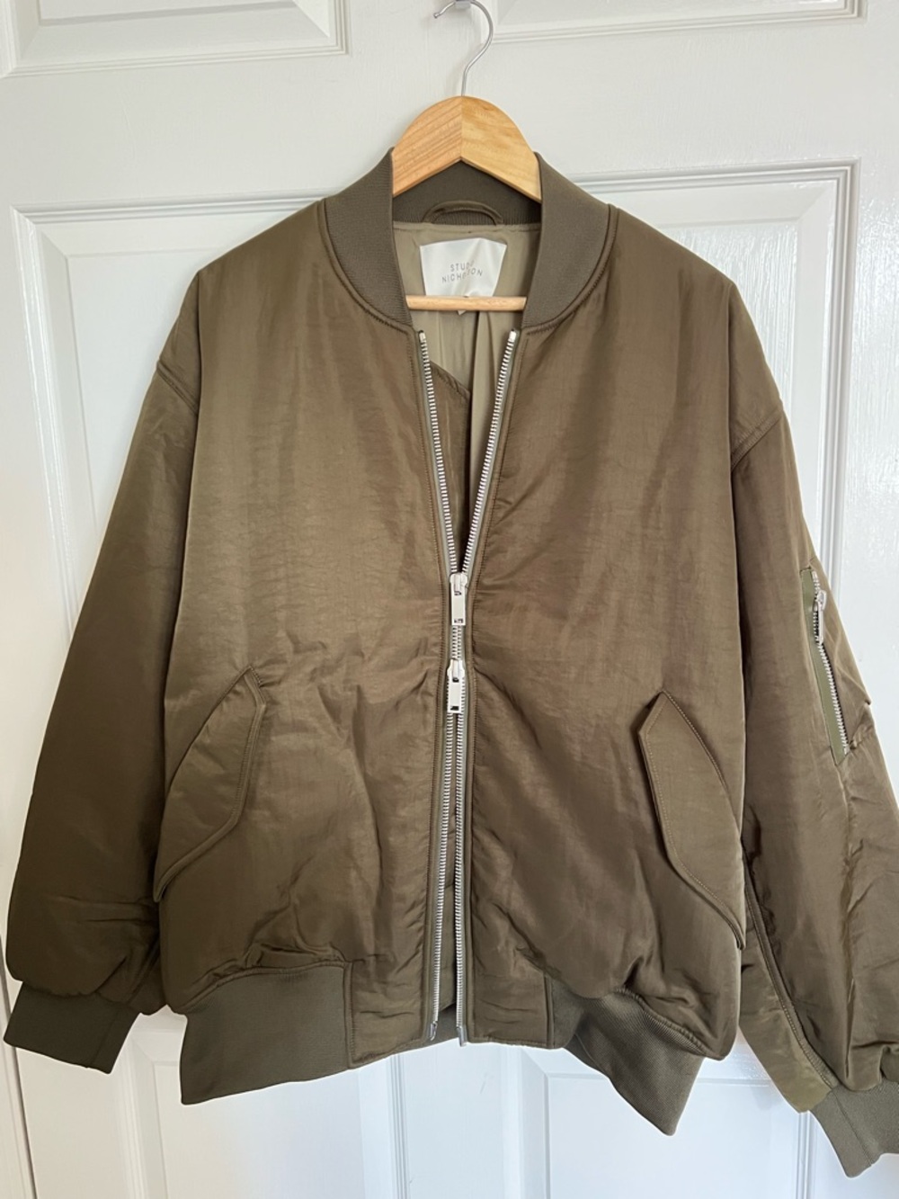 Studio Nicholson Leroy Unisex Olive Bomber Jacket